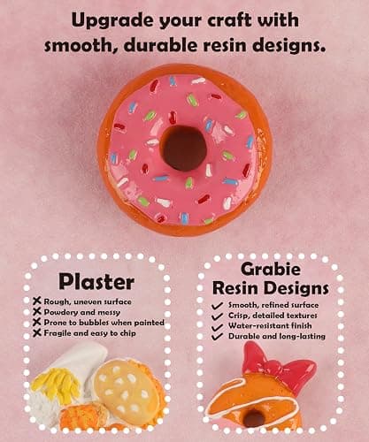Grabie Magnet Painting Kit, DIY Fridge Magnets, Donut Delight | Includes 5 Dual-Tip Markers, Create Refrigerator Magnets, Fun Arts & Crafts Activity, Stress-Relieving Craft Gift thumbnail 8