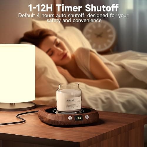 Coffee Mug Warmer - Coffee Cup Warmer for Desk Auto Shut Off, Smart Electric Candle Warmer Beverage Warmer for Coffee, Tea, Water, Milk and Coco, 5 Temperature Settings & 1-12H Timer thumbnail 5