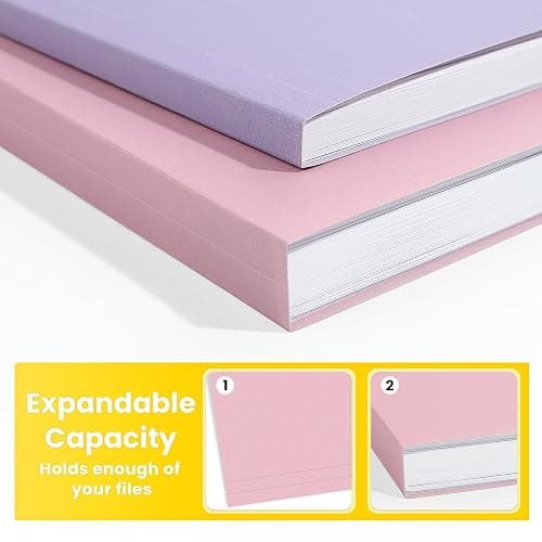 SUNEE File Folders Letter Size 10 Pastel Colors, 100 Pack Manilla Folders 8.5 x 11 1/3-Cut Tabs, Colored File Folders Office Home School for Documents Files Paper thumbnail 6