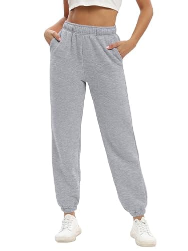 Baccarri Women's Casual Fleece Sweatpants High Waisted Cinch Bottom Lounge Baggy Joggers Pants - Image 1