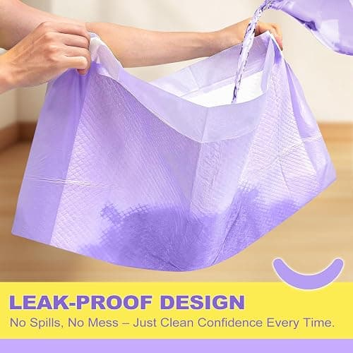 MIZOK Puppy Pads 28x34in Lavender Scented, Dog Pee Pads Extra Large Odor Eliminating Ultra Absorbent Up to 8 Cups, 6 Layers Leak-Proof & Quick-Dry Purple (40 Counts) thumbnail 8
