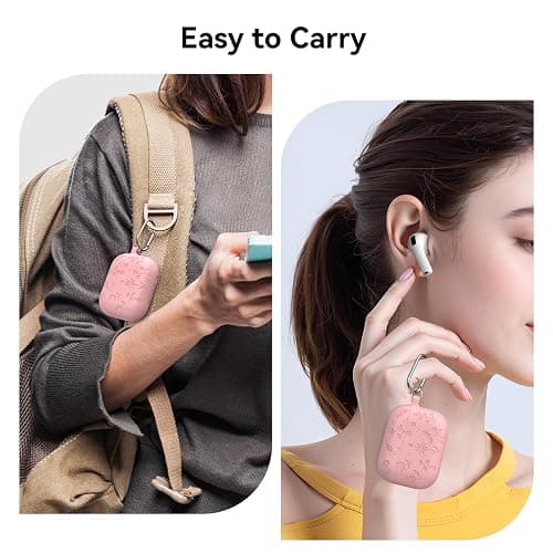 for AirPods Pro 3 Case, Premium Silicone Flower Engraved Cute Protective Case Cover for Airpods Pro 3rd Generation 2025, with Cleaner Kit and Carabiner for Women Girls thumbnail 3