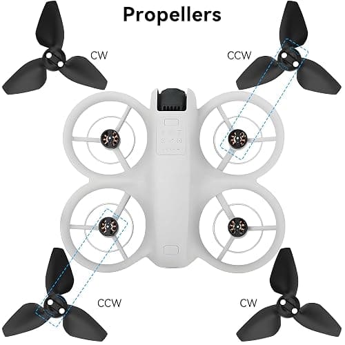 Craznick Propellers for DJI Neo Drone - 4Pcs Accessories Set with Propeller Guard Protector Landing Gear Lens Cover Low Noise Props for DJI Neo Drone Accessories Bundles thumbnail 3