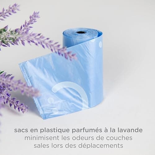 Ubbi Retractable On the Go Bag Dispenser for Travel, Diaper Bag Accessory Must Have for Newborn, Helpful Item, Baby Gift, Lavender Scented, Gray thumbnail 6