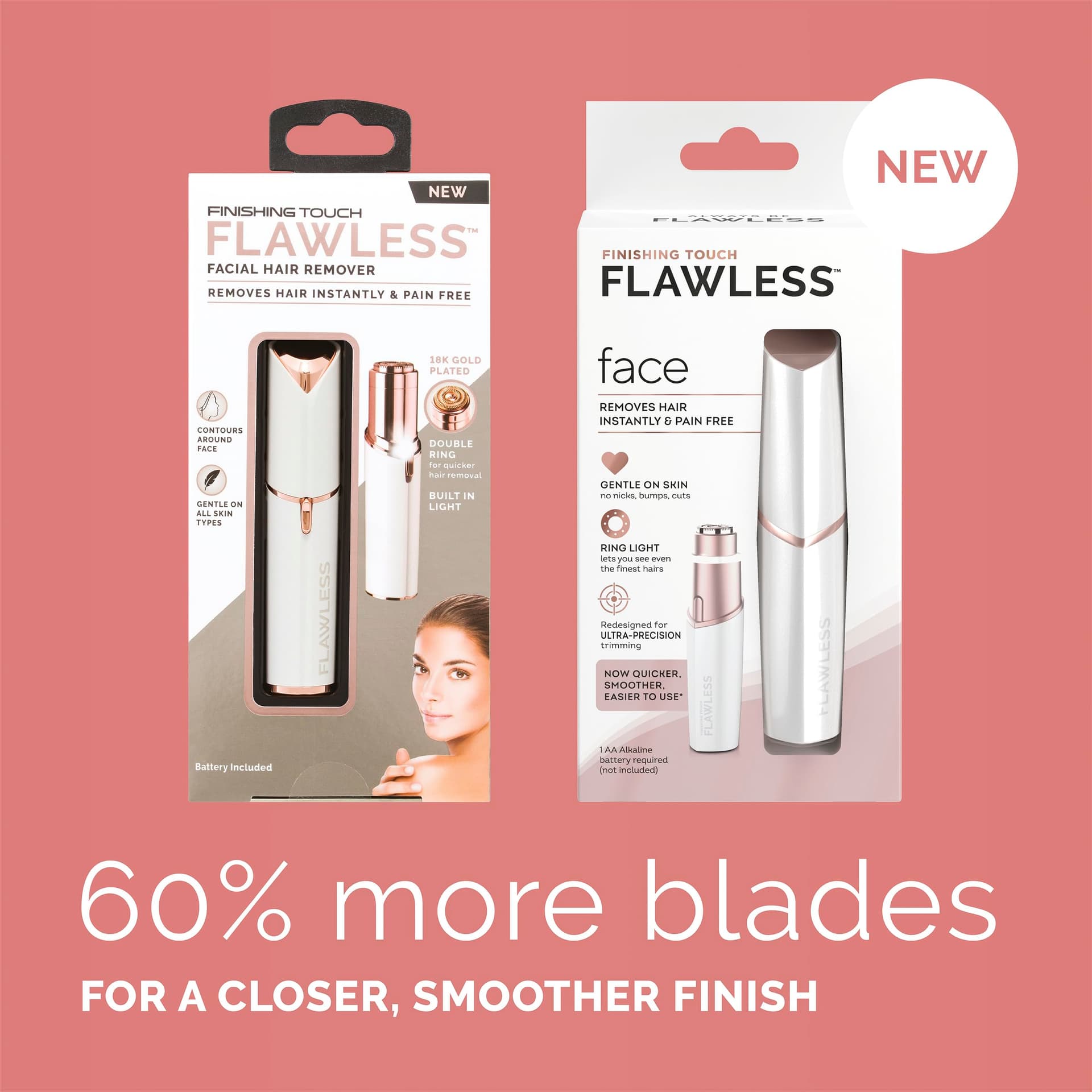 Finishing Touch Flawless Face Gen 3 | Facial Hair Remover, Instant, Painless Hair Removal, Self-Sharpening Head, Ideal for At-Home Salon Quality Results thumbnail 8