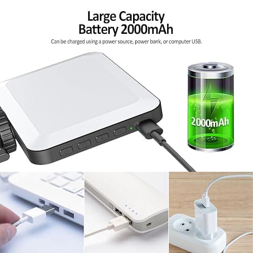 XINBAOHONG Rechargeable Selfie Light, Clip Fill Light for Phone Laptop Tablet Portable Light for Video Conference Live Streaming Zoom Call Makeup Picture (Black) thumbnail 5