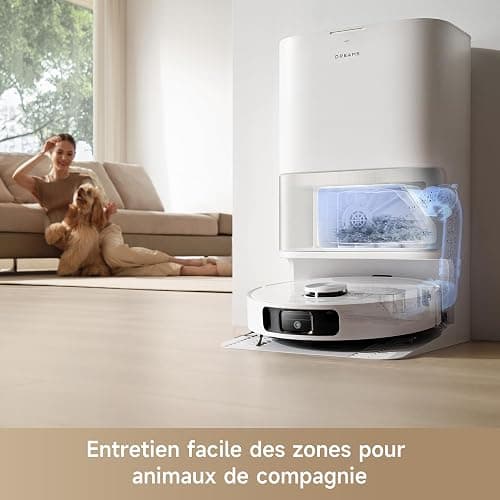 DREAME L10s Ultra Gen 2 Robot Aspirateur Laveur 10 000 Pa, Technologie MopExtend RoboSwing, Base Entièrement Automatique, Mode Animaux, 32 réglages de niveau d'eau, Système de lavage des sols DuoScrub thumbnail 5