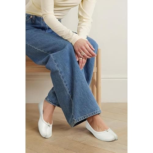 VBDB Tabi Ballet Flats Shoes for Women Rounde Toe Wide Width Split Toe Low Heel Comfortable Flats Shoes thumbnail 7