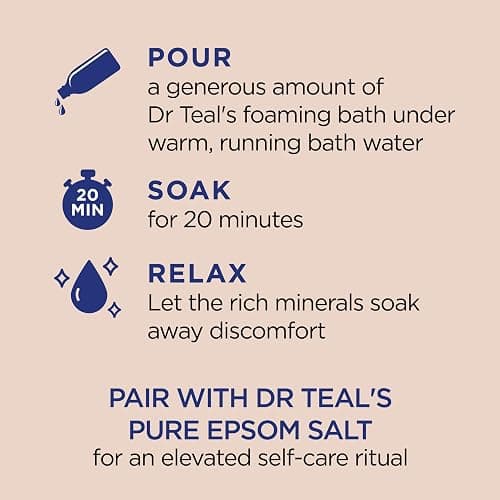 Dr Teal's Foaming Bath with Pure Epsom Salt, Shea Butter & Almond Oil, 62.5 fl oz thumbnail 3