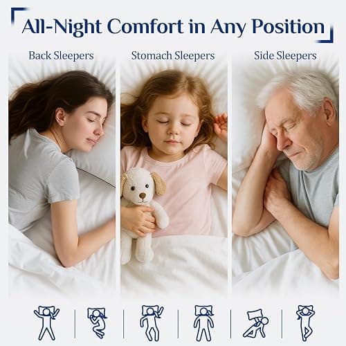 JOLLYVOGUE Standard Pillows Set of 2, Cooling and Supportive Pillows Full Size Set of 2 for Side and Back Sleepers, Down Alternative Hotel Collection Sleeping Pillow - 01 - Classic Design - Standard (Pack of 2) thumbnail 7
