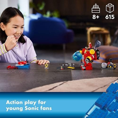LEGO Sonic The Hedgehog Sonic vs. Dr. Eggman’s Death Egg Robot Building Toy for Sonic Fans and 8 Year Old Gamers, Includes Speed Sphere and Launcher Plus 6 Sonic Figures for Creative Role Play, 76993 thumbnail 3