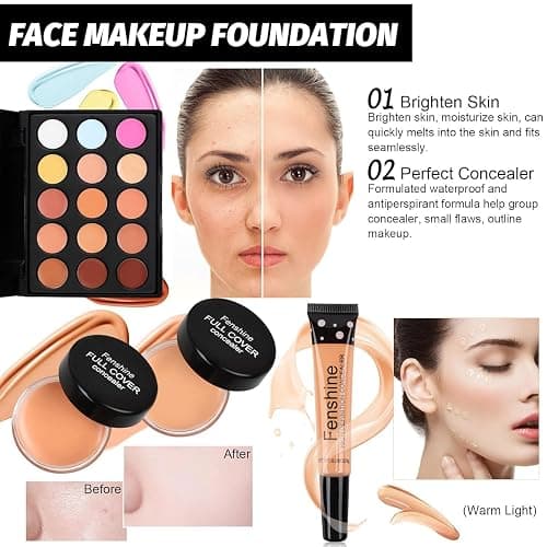 Kit de maquillage tout-en-un, coffret cadeau de maquillage pour les femmes débutantes, kit de démarrage de maquillage essentiel comprenant une palette d'ombres à paupières, un rouge à lèvres thumbnail 2