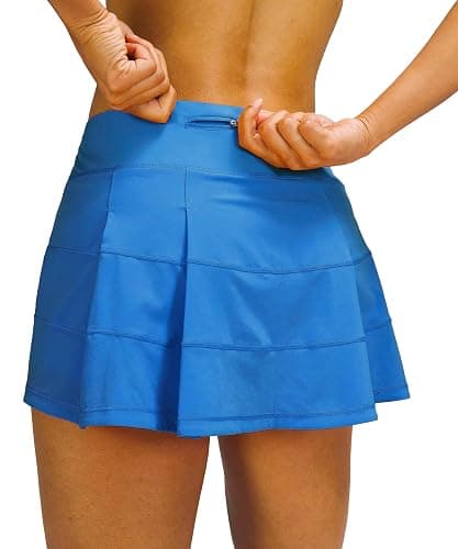 MEIVSO Women's Pleated Workout Tennis Skirts with Pockets Activewear Sports Skort Built-in Shorts thumbnail 4