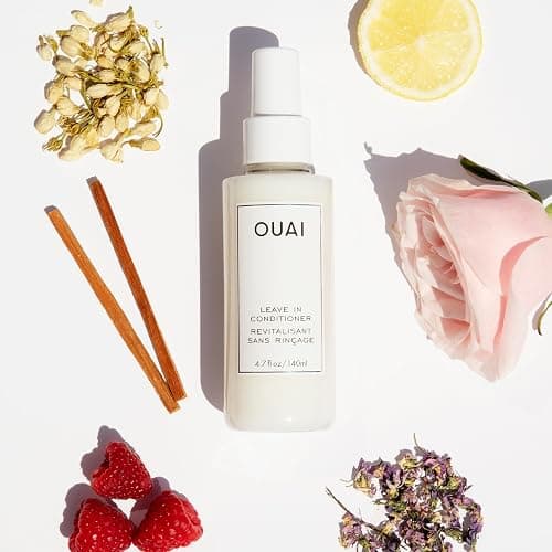 OUAI Leave In Conditioner Bundle - Multitasking Heat Protectant Spray for Hair - Prime Hair for Style, Smooth Flyaways, Add Shine & Use as Detangling Spray (2 Count, 1.5 Oz/4.7 Oz) thumbnail 4