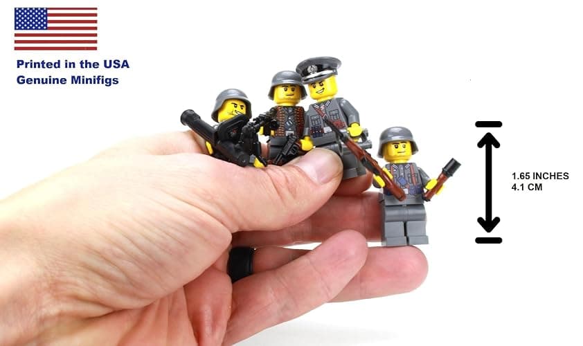 Battle Brick Collectible 1.6 Inches Tall Historical WW2 Soldiers Squad Collectible Minifigures | Genuine Military Minifig | Printed in the USA | Great Gift for Teen to Adult AFOL thumbnail 2