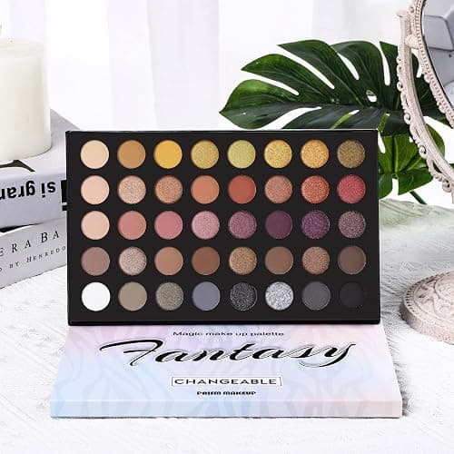 Professional Neutral Smokey Eyeshadow Makeup Palette, Matte Shimmer Metallic Black Grey Dark Goth Eye Shadows for Halloween, Pigmented Warm Smoky Naked Nude Rosy Gold Brown Pallet Daily Make Up Kit thumbnail 2