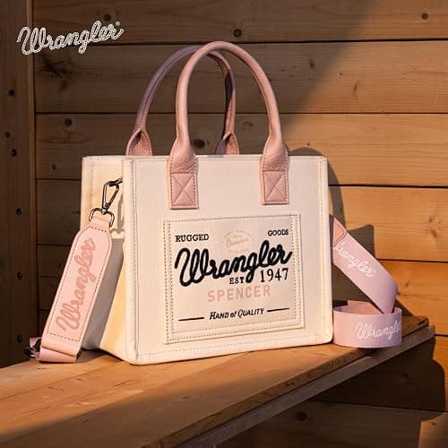 Montana West Wrangler Tote Bag for Women Retro Canvas Top Handle Purses and Handbags thumbnail 2