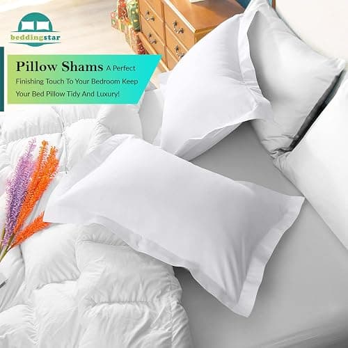 King Pillow Shams Set of 2 White Pillow Shams King Size 20x36 Pillow Covers 100% Egyptian Cotton 600 Thread Count Soft Skin Friendly Cushion Cover Cases Decorative Pillow Shams for Bed thumbnail 2