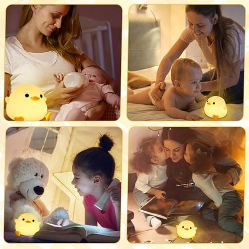 Pinlanuo Dodo Duck, Silicone Duck Night Light, Timing Function, Adjustable Brightness, USB Rechargeable, Soft Warm Light, Cute Night Lights Kids, Portable Baby Night Light, Gift for Kids Bedroom Decor - Dodo duck thumbnail 7