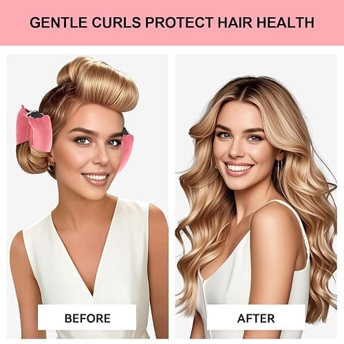 Togayu Heatless Curls Overnight Hair Care Set - Jumbo Velvet Hair Curlers | No Heat Hair Rollers for Women, Comfortable Sleep-In Hair Rollers with Satin Scarf, No Heat Damage Curling Rods for All Hair thumbnail 4