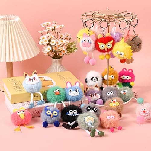 LiYiQ 30 Pcs Cute Plush Keychains Kawaii Keychain Bulk for Birthday Goodie Bags Pinata Toys Classroom Prizes Party Favors thumbnail 2