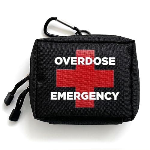 Overdose Emergency Response Kit Belt Pouch | Compact Canvas for Naloxone Kits & First Aid Supplies | Secure Zipper Closure with Carabiner | For Home, Workspaces, Fleet Vehicles - 5"x4.5"x2" - Image 1