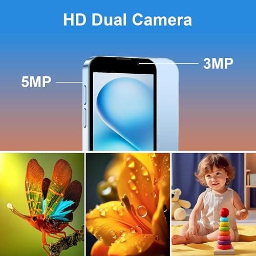 BLKE Max Mini Phone Unlocked World's Smallest 3.0" HD Touch Screen Mini Smartphone Android Compact Mobile Phone for Kids &Students Cell Phone wih Quad-Core Dual SIM Face lD2GB+16GB Pink thumbnail 7