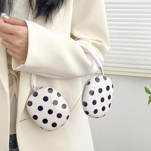 Case Compatible with AirPods Max Headphones, Soft TPU Cute Polka Dots Pattern Anti-Scratch Protective Ear Cup Covers Headphone Cases for Woman Kids thumbnail 9