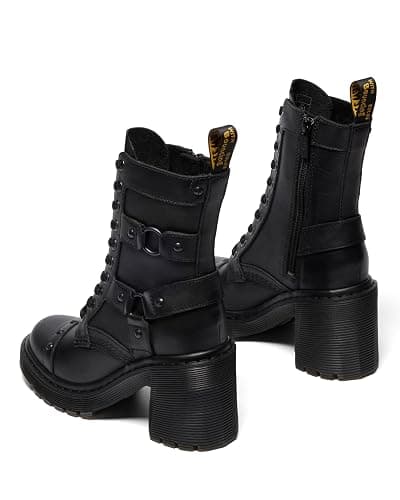 Dr. Martens Women's Chesney Harness Flare Heel Leather Boots thumbnail 3