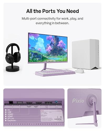 Pixio PX279 Wave Purple 27 inch 240Hz Refresh Rate FHD 1080p Resolution Fast IPS Panel 1ms GTG Response Time Gaming Monitor with Adaptive Sync thumbnail 5