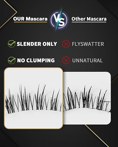 Iron Wand Mascara – Telescopic Tubing Mascara, Liquid Lash Extensions Effect, Waterproof & Long-Lasting, No Flaking, No Clumping, 3D Curling Wand for Bold, Defined Lashes (2 Black + Eyelash curler) thumbnail 5