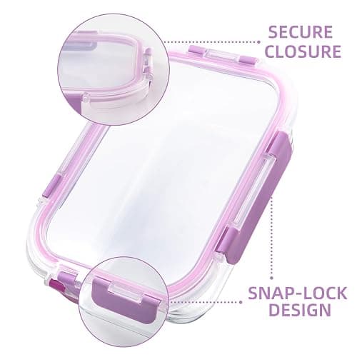 C CREST Airtight Food Storage Glass Containers with Locking Lids- 5 Large (32oz) and 5 Small (12oz), Leak-proof thumbnail 5