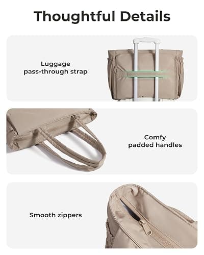 BAGSMART Women's Gym Duffel Bag for Yoga Mat, 22L with Wet Pocket | 22L Capacity, Wet Pocket, Yoga Tennis Badminton, Trolley Sleeve, Ryanair EasyJet Underseat & Carry-On Compliant thumbnail 8