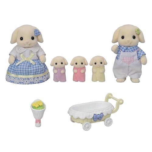 Calico Critters Flora Rabbit Family - Set of 5 Collectible Doll Figures for Children Ages 3+ thumbnail 5