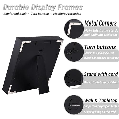 Acrosia Game Console Display Frame Compatible with Nintendo Game Boy Advance – Storage and Display Case for GBA Console and 6 Cartridges (GBA Display Frame) thumbnail 4