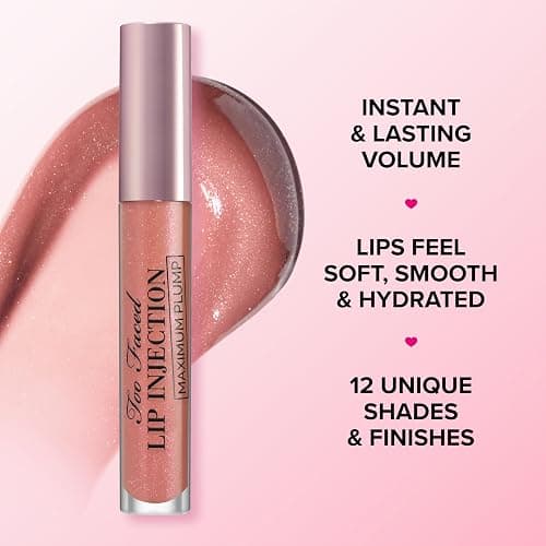 Too Faced Lip Injection Maximum Plump Extra Strength Lip Plumper Gloss | Hydrating, Volumizing, + Plumping, 0.14 Fl Oz thumbnail 3