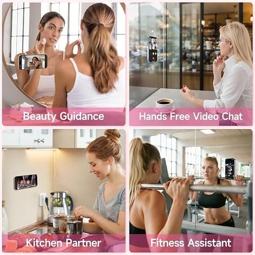 Yojaro Silicone Suction Cup Phone Case Mount Double Sided, Phone Accessories Hands-Free Strong Grip Holder for Selfies and Videos (Light Pink Glitter) thumbnail 8