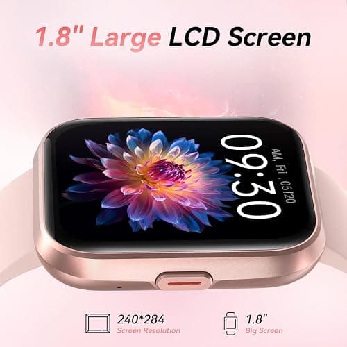 Fitpolo Smart Watches for Women Android iPhone, 1.8'' Women Smartwatch with Alexa Built-in, Bluetooth Calls, IP68 Waterproof, 7 Days Battery, Heart Rate/Sleep/SpO2 Monitor, 110 Sports Mode thumbnail 7
