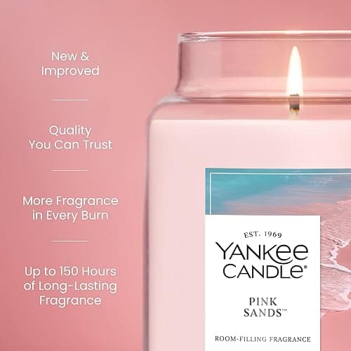 Yankee Candle Pink Sands Scented Candle, 22oz Large Jar with up to 150 Hour Burn Time, Giftable, Birthdays thumbnail 5