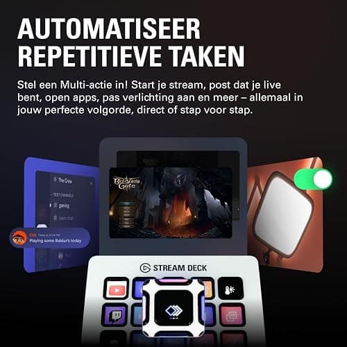 Elgato Stream Deck MK.2 White – Studio Controller, 15 macro keys, trigger actions in apps and software like OBS, Twitch, ​YouTube and more, works with Mac and PC thumbnail 5