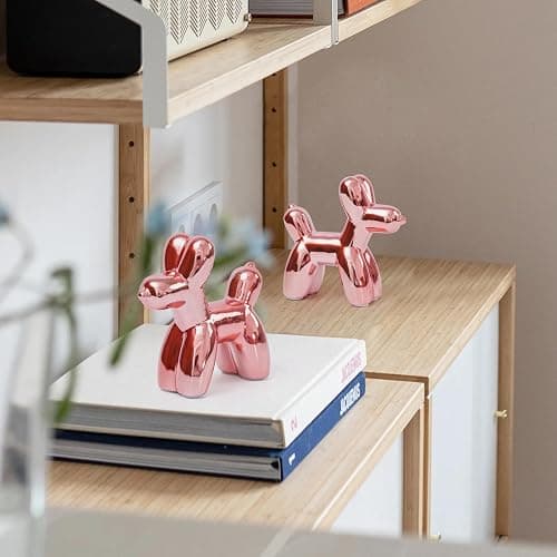 Notakia Cute Ceramics Balloon Dog Statue Crafts Living Room Desktop Decorations,Handmade Modern Small Ceramic Animal Statue Ornament Home Decor Accents thumbnail 8