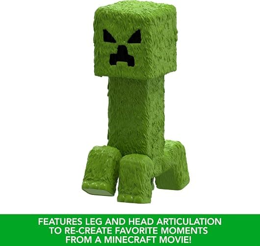 Mattel Minecraft Large-Scale Action Figure, 12-inch Posable Creeper Toy Collectible Inspired by A Minecraft Movie thumbnail 4