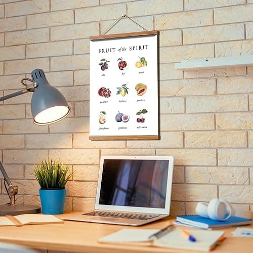 Fruit of the Spirit Art Print Retro Christian Wall Art Scripture Poster Bible Art Print God Art Fruit Wall Art Decor Religion Bible Pictures Posters Prints for Church Prayer Room Living Room Home Decor thumbnail 3