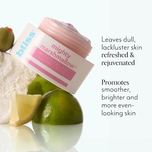 Bliss Mighty Marshmallow + Vitamin C Whipped Mask - Brighten & Hydrate Skin with Marshmallow Root, Vitamin C Powerhouse Blend, Zinc PCA and Olive Leaf Extract - 1.7 Oz thumbnail 2