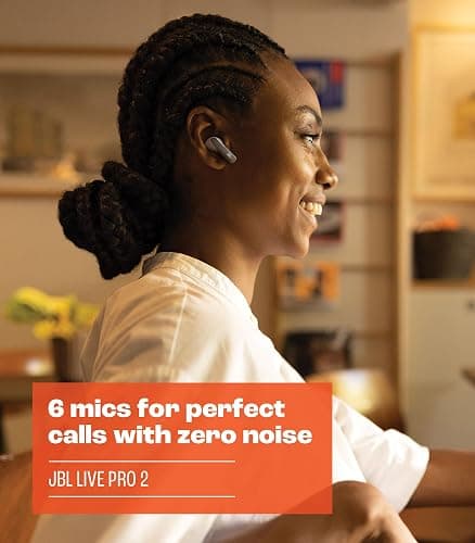 JBL Live Pro 2 - True Wireless Noise Cancelling Earbuds, up to 40 Hours of Playback with Wireless Charging, 6 mics for Perfect Calls, Touch & Voice Control, IPX5 Water Resistant (Black) thumbnail 5