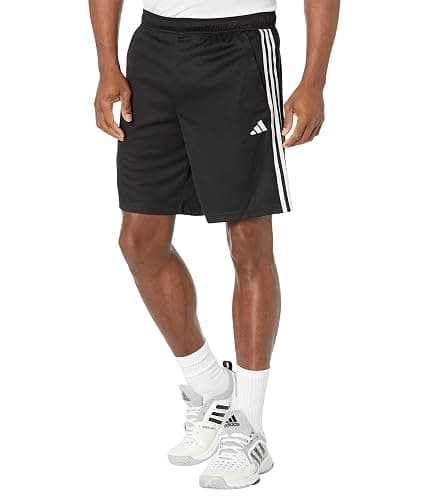 adidas Men's Train Essentials Piqué 3-Stripes Shorts - Large - Black/White - Image 1
