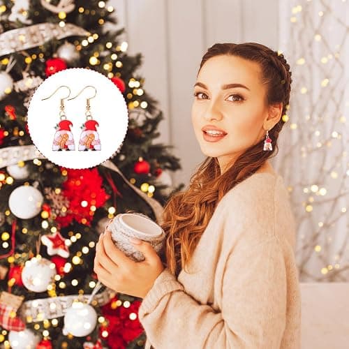 Riceshoot 72 Pairs Holiday Earrings for Women Fall Autumn Halloween Earring Thanksgiving Christmas Earrings Gifts thumbnail 8