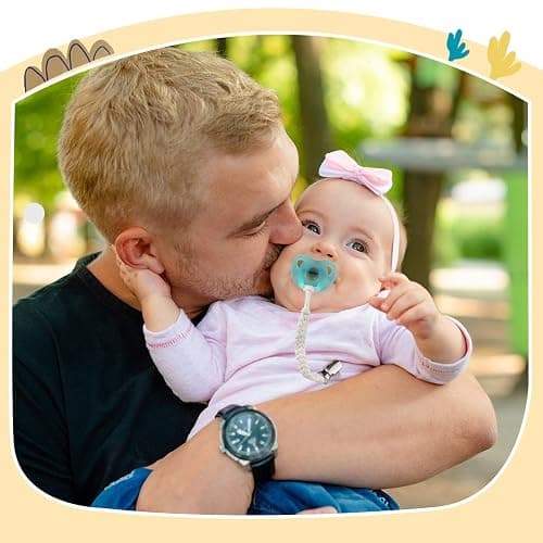 Boukipow Baby Pacifier Clip, 7 Pack Baby Pacifier Holder Leash for Boys and Girls,100% Handmade Braided Design, Universal Fit for All Pacifiers & Teething Toys - Modern Unisex Baby Gift thumbnail 5