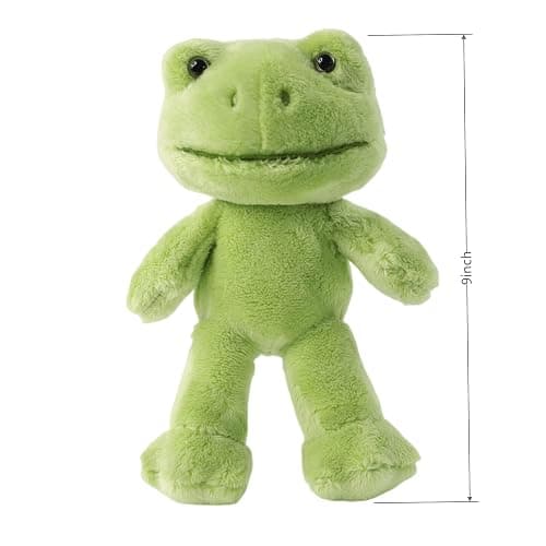 Furvana 9Inch Green Frog Plush, Soft Frog Stuffed Animal Plush Toy, Kawaii Plush Doll, Cute Plushie with Cloths Toy Gift for Kids Children Birthday thumbnail 3