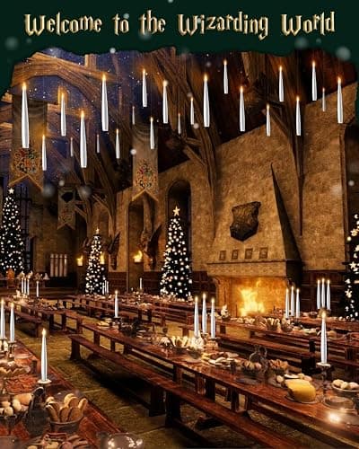 Floating Candles with Wand Remote 18PCS - Christmas Hanging Candle with Glasses, Tie, Scarf, Magic Flameless Taper Candles Floating Lights Gifts for Xmas Decorations Wedding Birthday Party Decor thumbnail 8